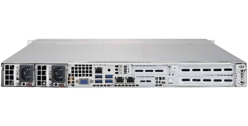 Сервер Supermicro SYS-6019 CSE-815 noCPU X11DPI-N 16хDDR4 softRaid IPMI 2х500W PSU Ethernet 2х1Gb/s 4х3,5" BPN SAS3-815TQ FCLGA3647 (2)